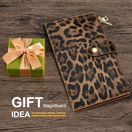 Image of Travelambo RFID Wallet Women Large Size Bifold Multi Card Wallet Case with Zipper Pocket Credit Card Holder for Women(Leopard)