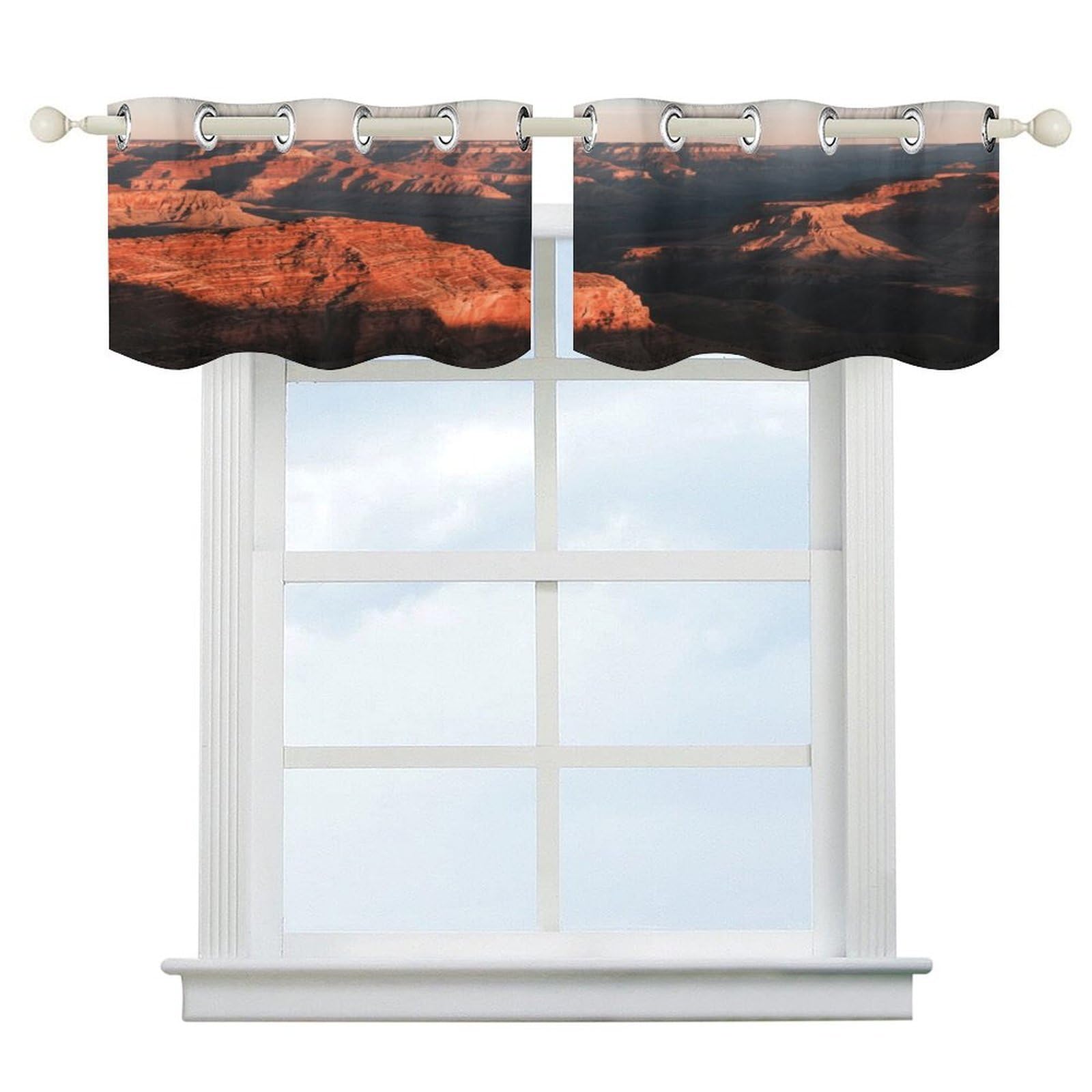Fekiloot Style Grand Canyon Short Curtains Valance Curtain