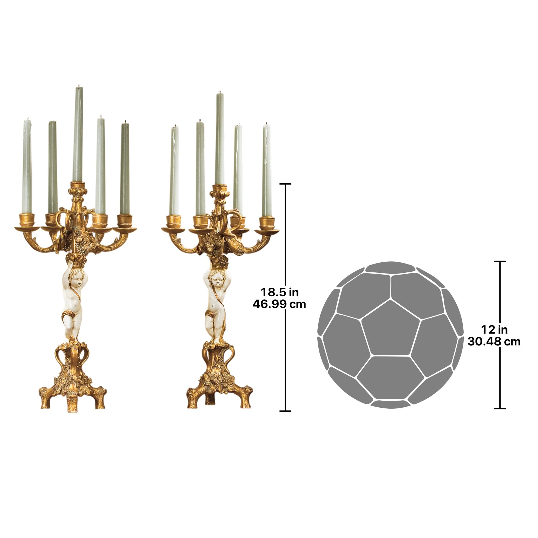 Design Toscano PD2008 Candelabro Il Raccolto degli Angioletti, Avorio