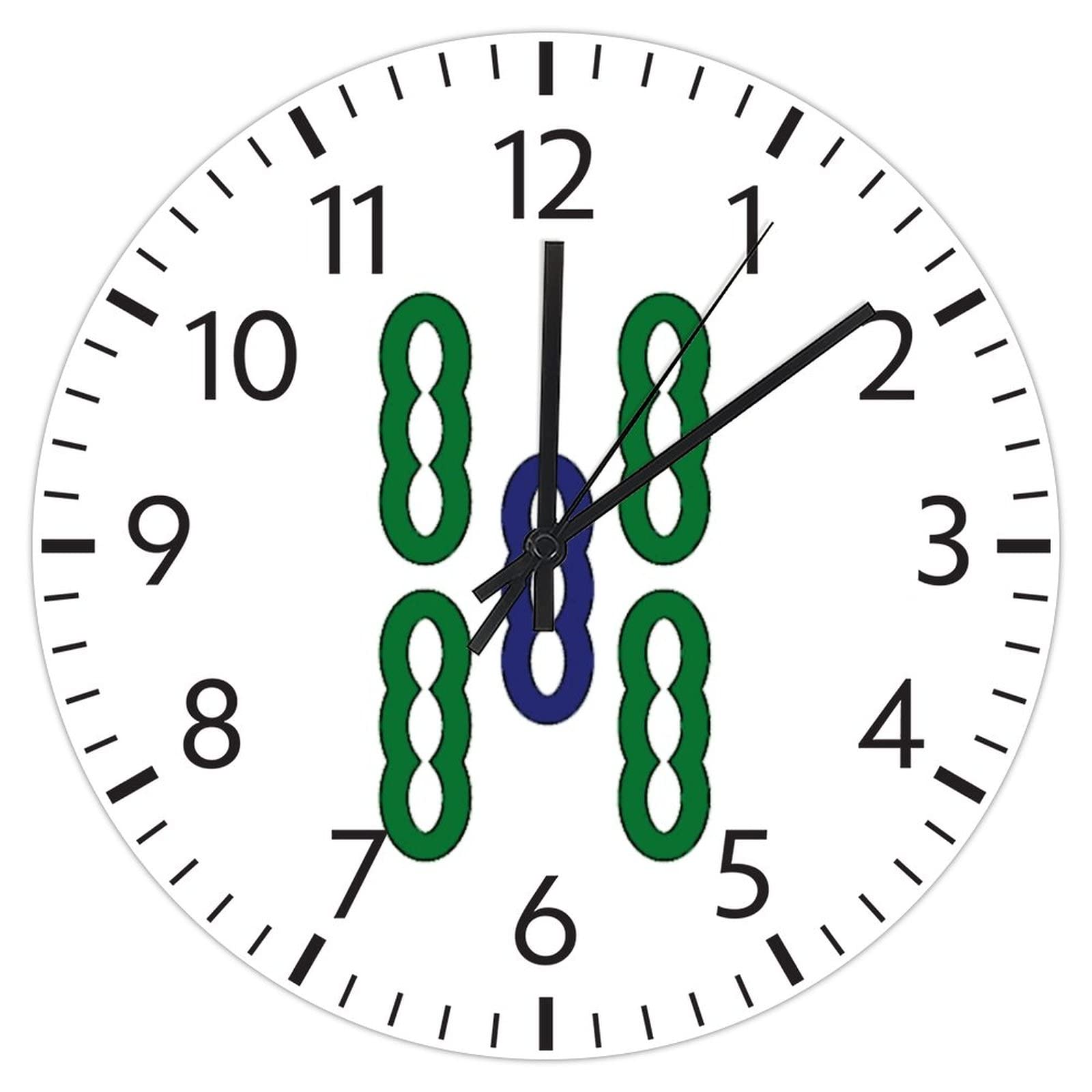 Horloge murale Mahjong en bambou naturel et finitions soignées