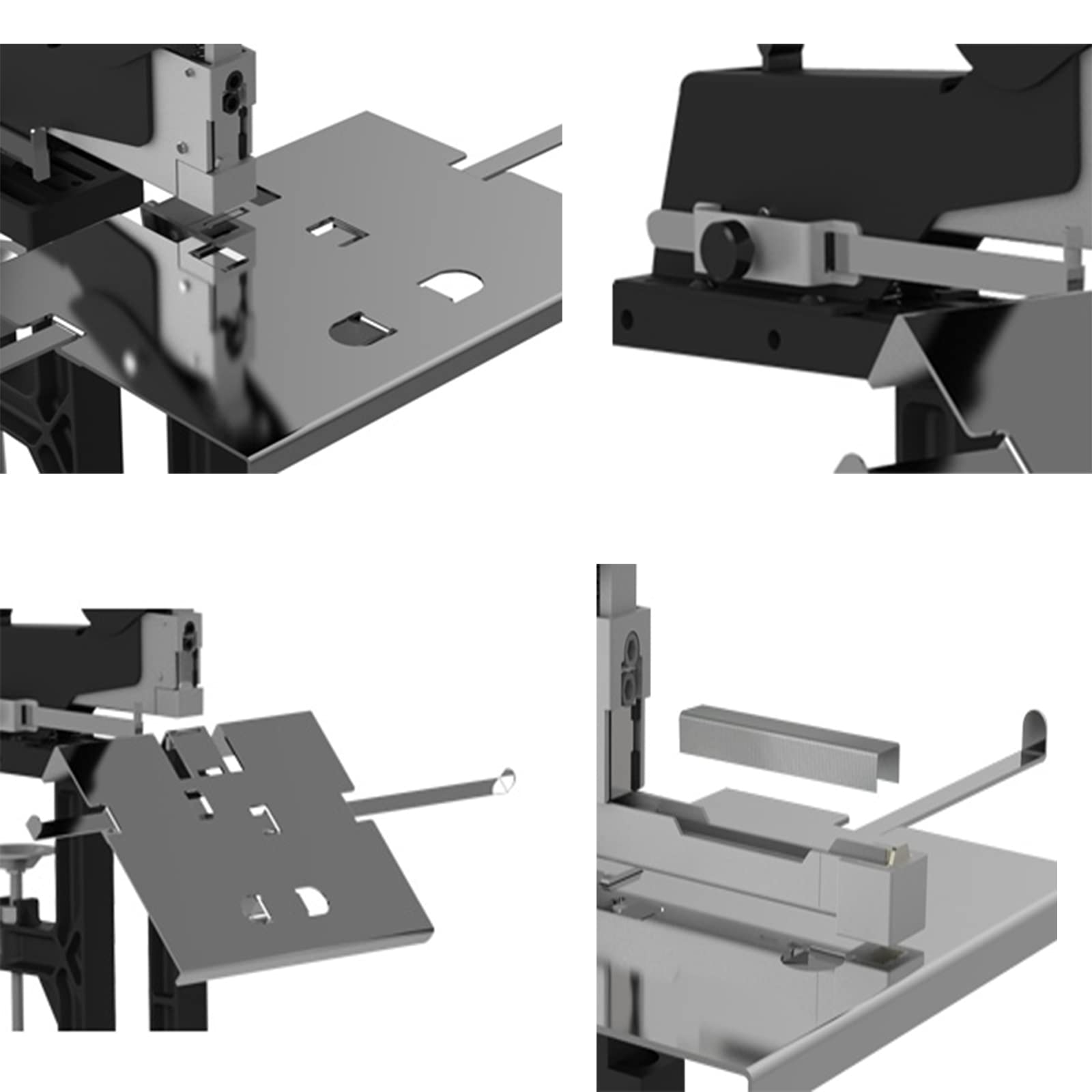 Tischhefter, Hochleistungshefter, Rückenheftung und Parallelheftung 2 in 1, Bindestärke 60 Blatt, für Büro und Zuhause, Schwarz