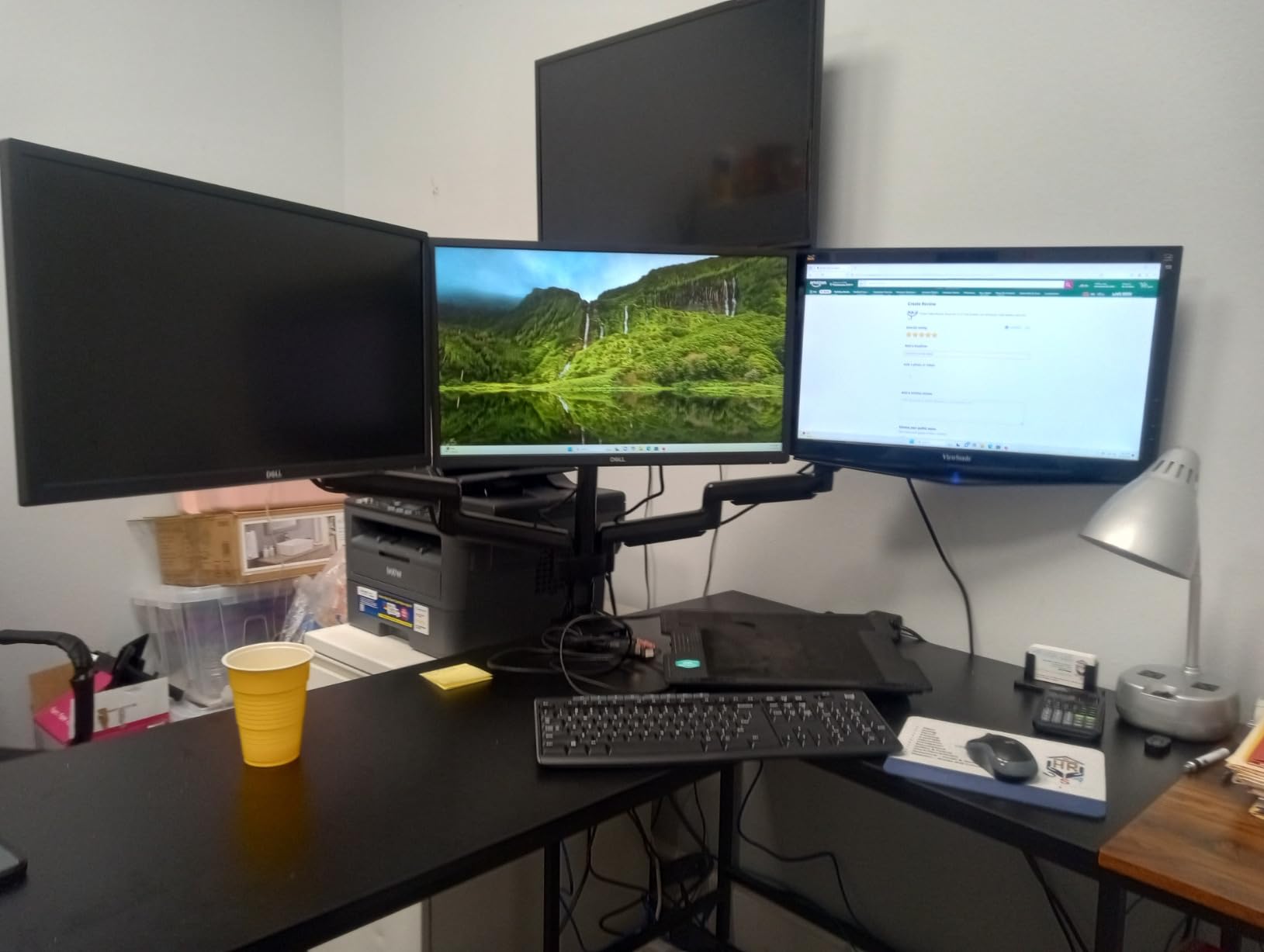 Generic TV-plafondbeugel, In Hoogte Verstelbare Telescopische Kantel En Draaibare Tv Plafondbeugel Tv Beugel Voor Twee Schermen Voor Tvs Van 32 Tot 65 Inch
