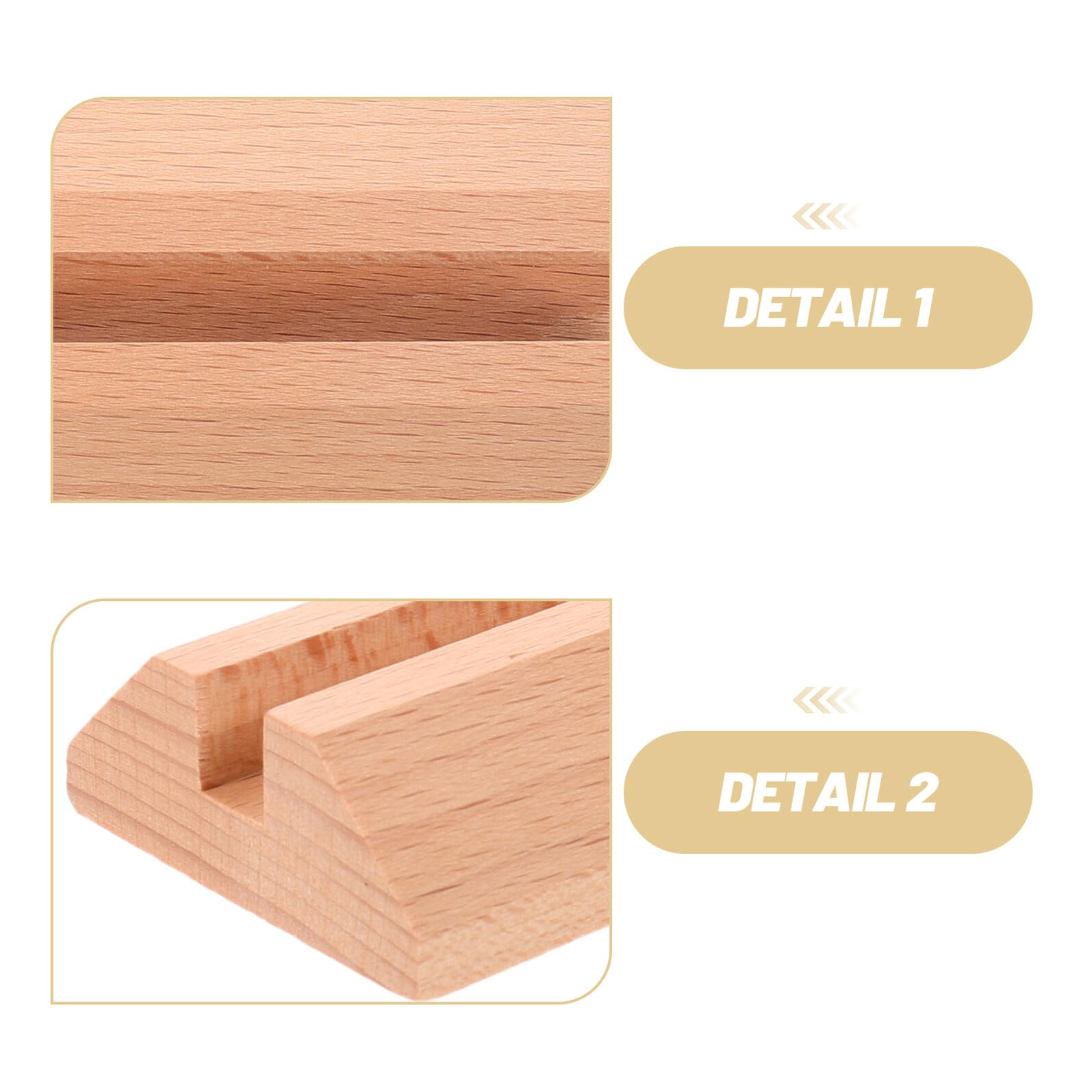 6 Pezzi Porta Biglietti da Visita in Legno di Faggio 10 Cm Espositore per Carte da Scrivania Porta Centrotavola per Eventi Matrimoni Ufficio Negozio