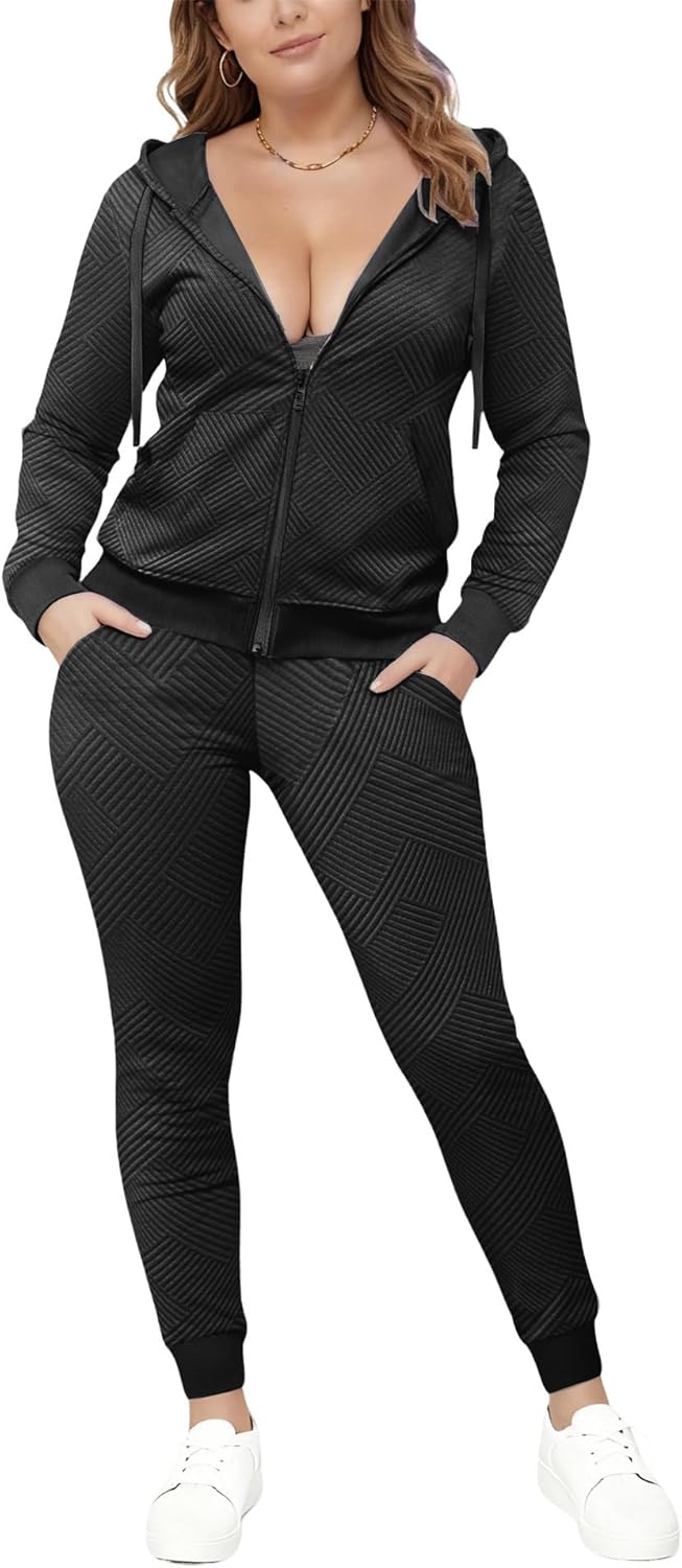 Bealin Women's Jogging Suits Two Piece Outfits Sweatsuit Long Sleeve Zip Tops and Sweatpants Workout Tracksuit Sets - Image 2