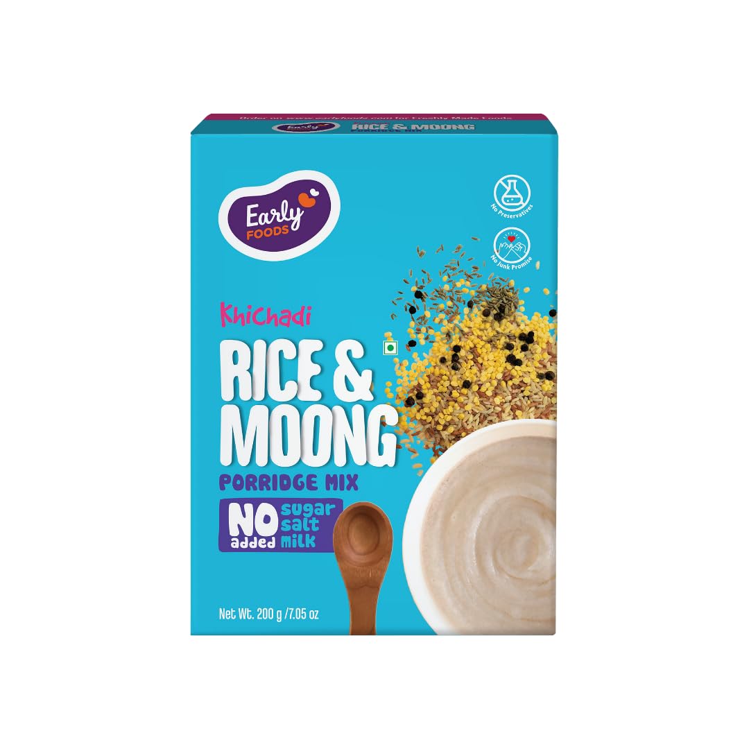Early Foods - Organic Rice & Moong Khichdi Mix - 200g Khichadi Porridge Mix for your Little Ones