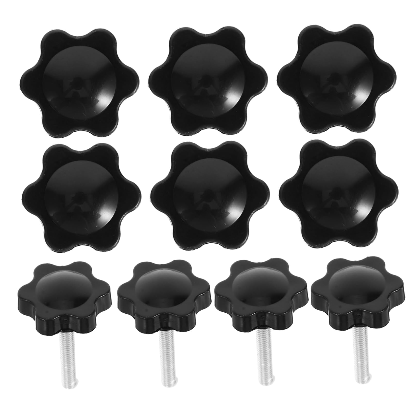 Mikikit 10pcs Knurled Knob Screw Handle for Machinery Cnc Handwheel Shaped Grip Handle Easy Tightening