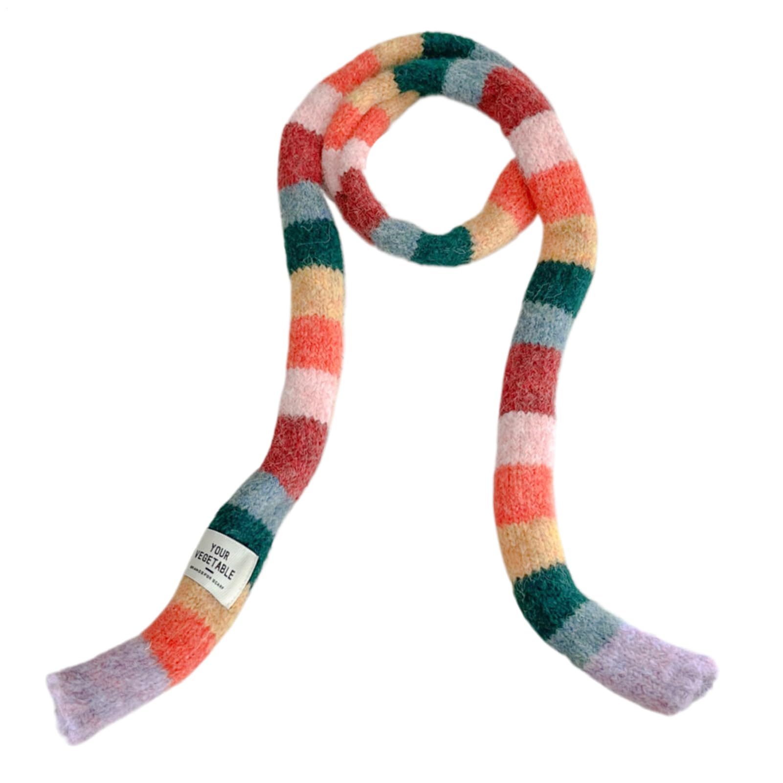 Générique Sciarpa invernale - Scaldacollo colorato a righe sottili a maglia | Sciarpa calda chic - per protezione del collo in autunno e nelle giornate fredde