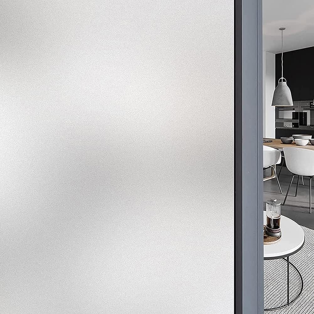 Frosted Window Film, 30x200cm Removable Matte Window Sticker, Anti UV Frosted Window Film for Privacy Protection on Glass Doors, Windows, Shower Enclosures and Partitions