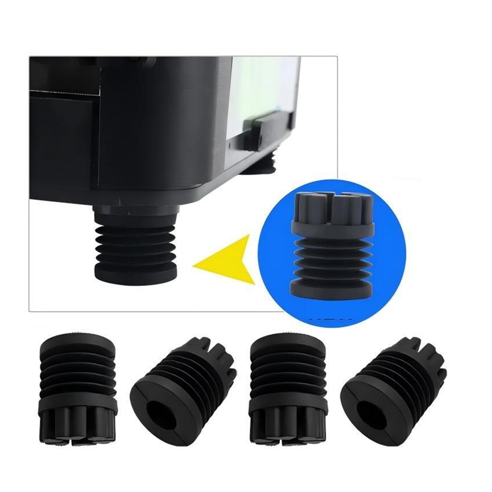 Compatibile con Bambu Lab, piedini antivibranti for P1S/X1 | Cuscinetto in gomma antiscivolo e antipolvere, for P1S/X1 Carbon, durevole e stabile(8pcs)