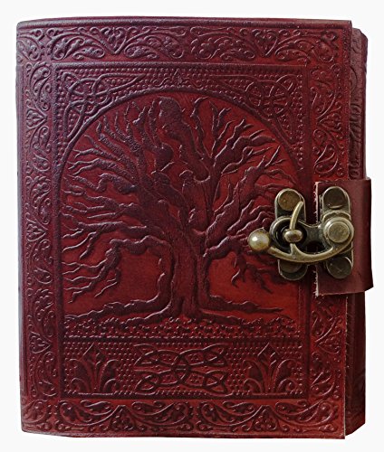 Tree of Life Leather Journal with C-Lock Notebook Gifts for Men Women