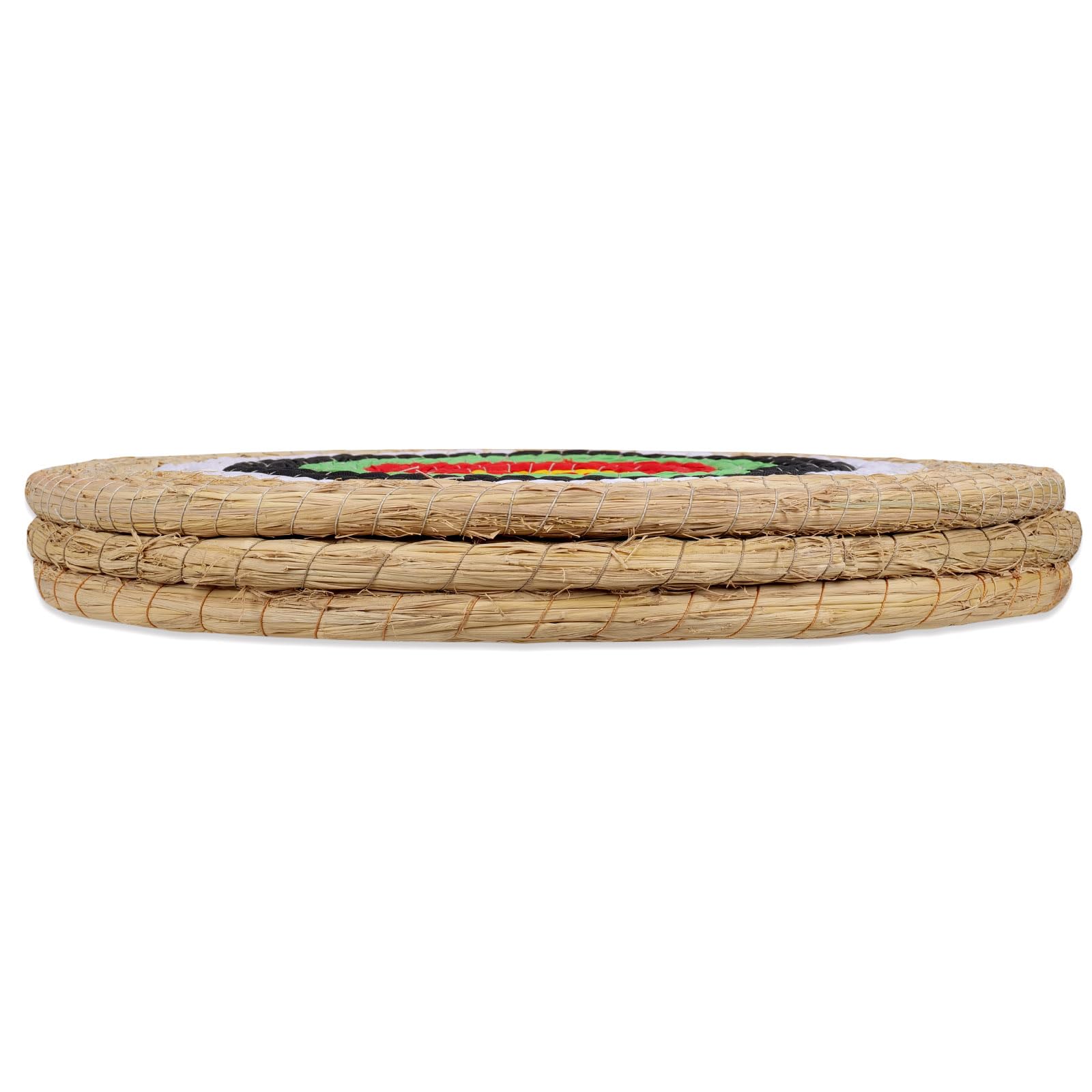 Zielscheibe aus Stroh 50cm / 20 Zoll für Bogensport | Traditionelle Strohscheibe mit 5 Zielringen | versch. Stärken
