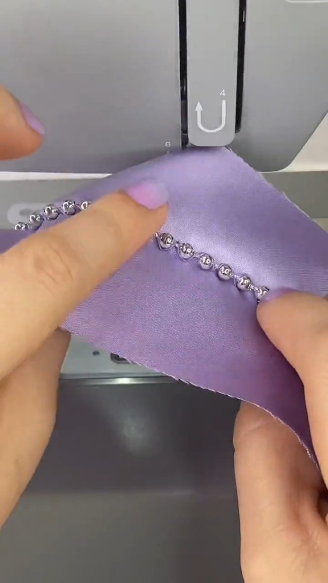 Pie para Coser Sequins y Perlas Transparente miniatura 5