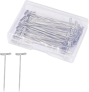 100 Pcs T-Pins, Stainless Steel T-Pins for Blocking Knitting, Modelling ...