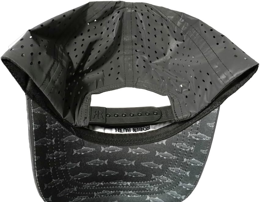 Robin Ruth Quality Ball Cap Hat Alaska Charcoal Grey Nylon Like Mesh Snap Back Stay Salty Modern Design, Gray - Image 2