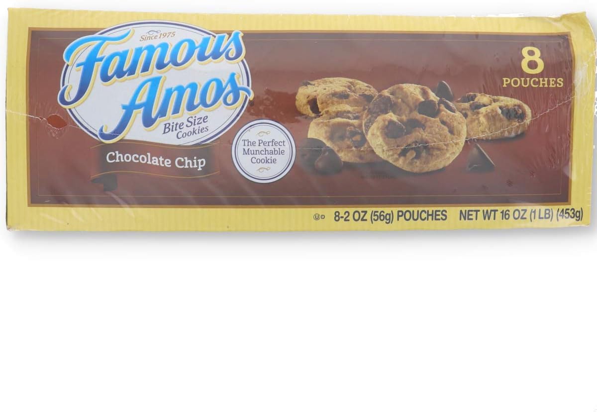 FAMOUS AMOS Chocolate CHIP BITESIZE Cookies 3 x 56g Bags American Import