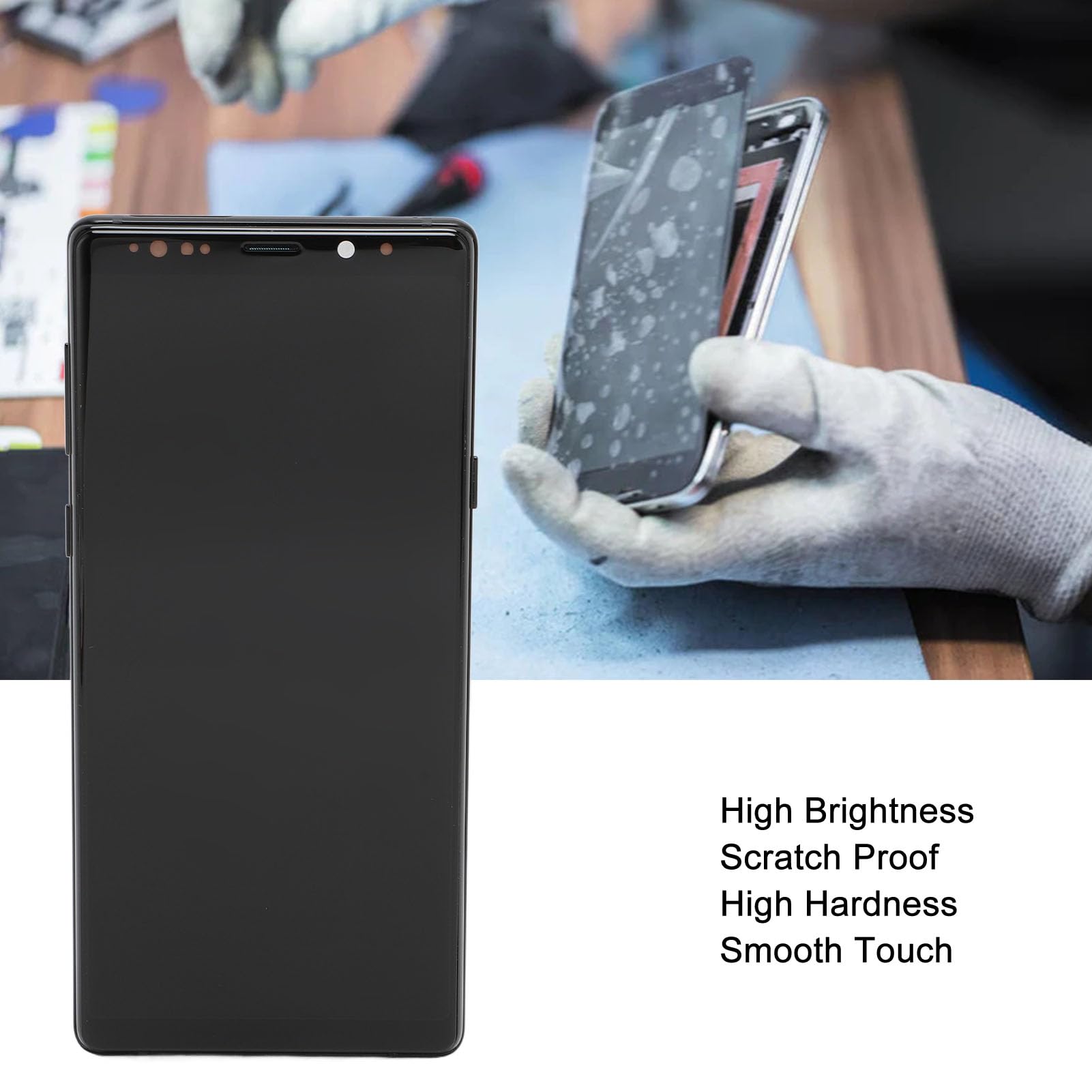 Wymiana Ekranu TFT Telefonu do Note 9 Kompletny Zestaw Naprawczy Zespołu Digitizer z Przezroczystym Ekranem Dotykowym