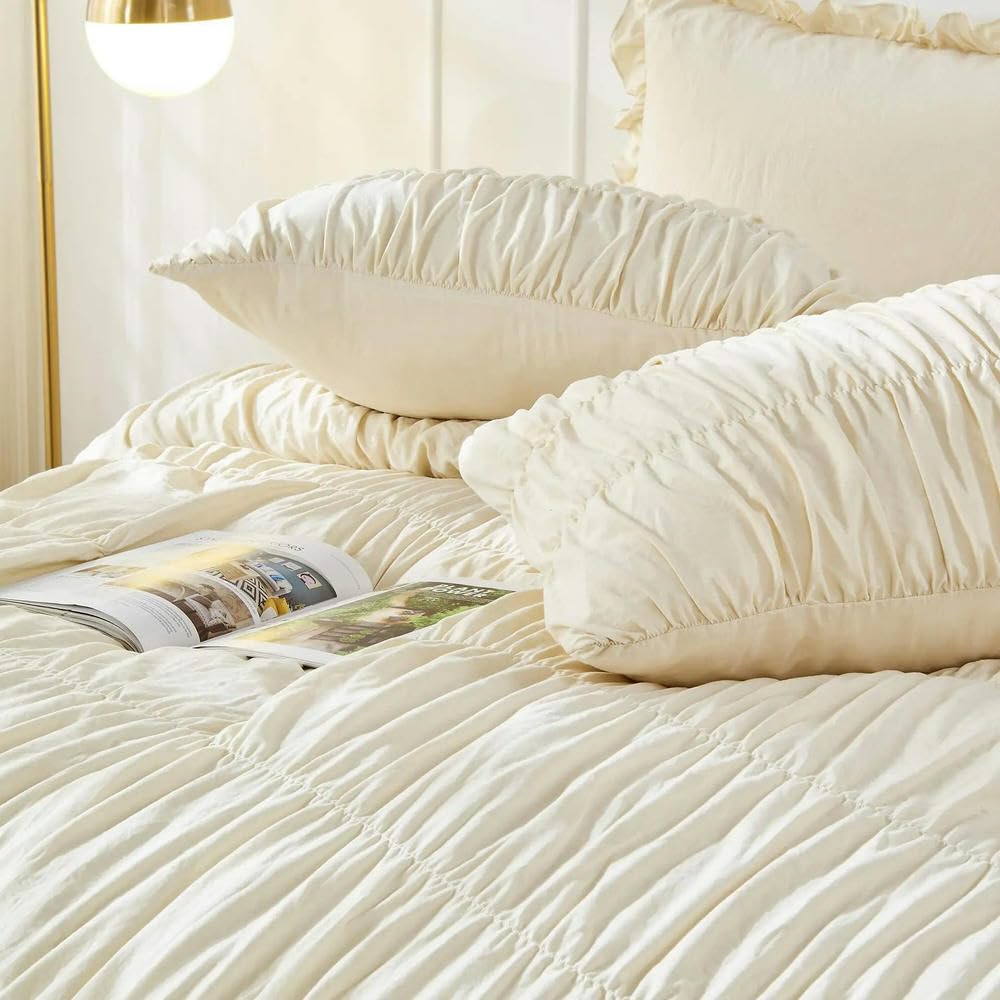 Flauschiges Bettbezug-Set im Bohemian-Stil, knitterfrei, für alle Jahreszeiten, mit Bettbezug und Kissenbezug, Doppelbett, Queensize-Bettbezug-Set