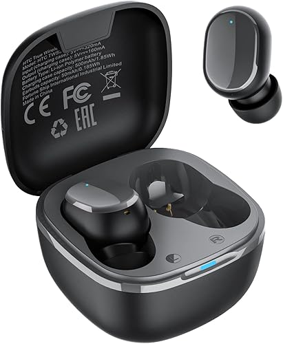 HTC Auriculares Bluetooth inalámbricos True 2, auriculares intraurales con cancelación de ruido, control de volumen para iPhone, Android, IPX5