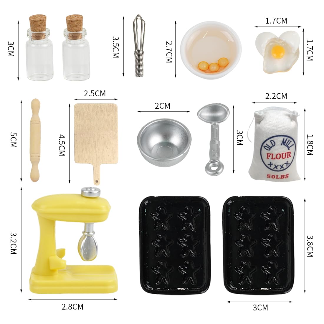 22-teiliges Miniatur-Küchenzubehör Für Puppenhaus – Mit Toaster, Marmelade, Eiern & Mehr Im Maßstab 1:12
