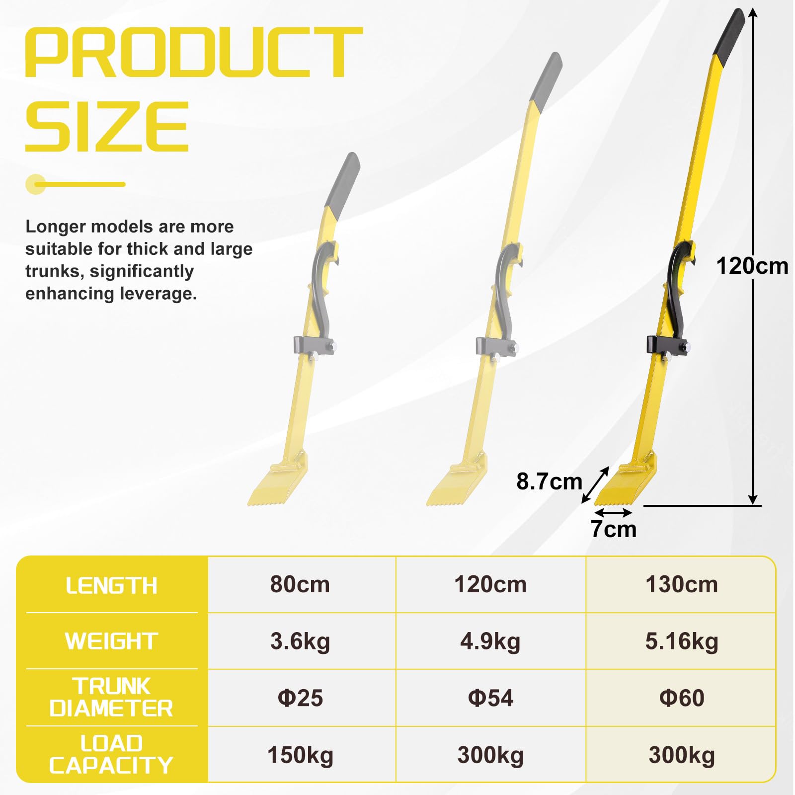 EFUTURETIME 130 cm podnośnik z hakiem obrotowym, łopatka do 600 mm, kolor | Kuta łopatka do pni, uniwersalna pomoc w obracaniu i pomoc w spadaniu do obracania i przesuwania