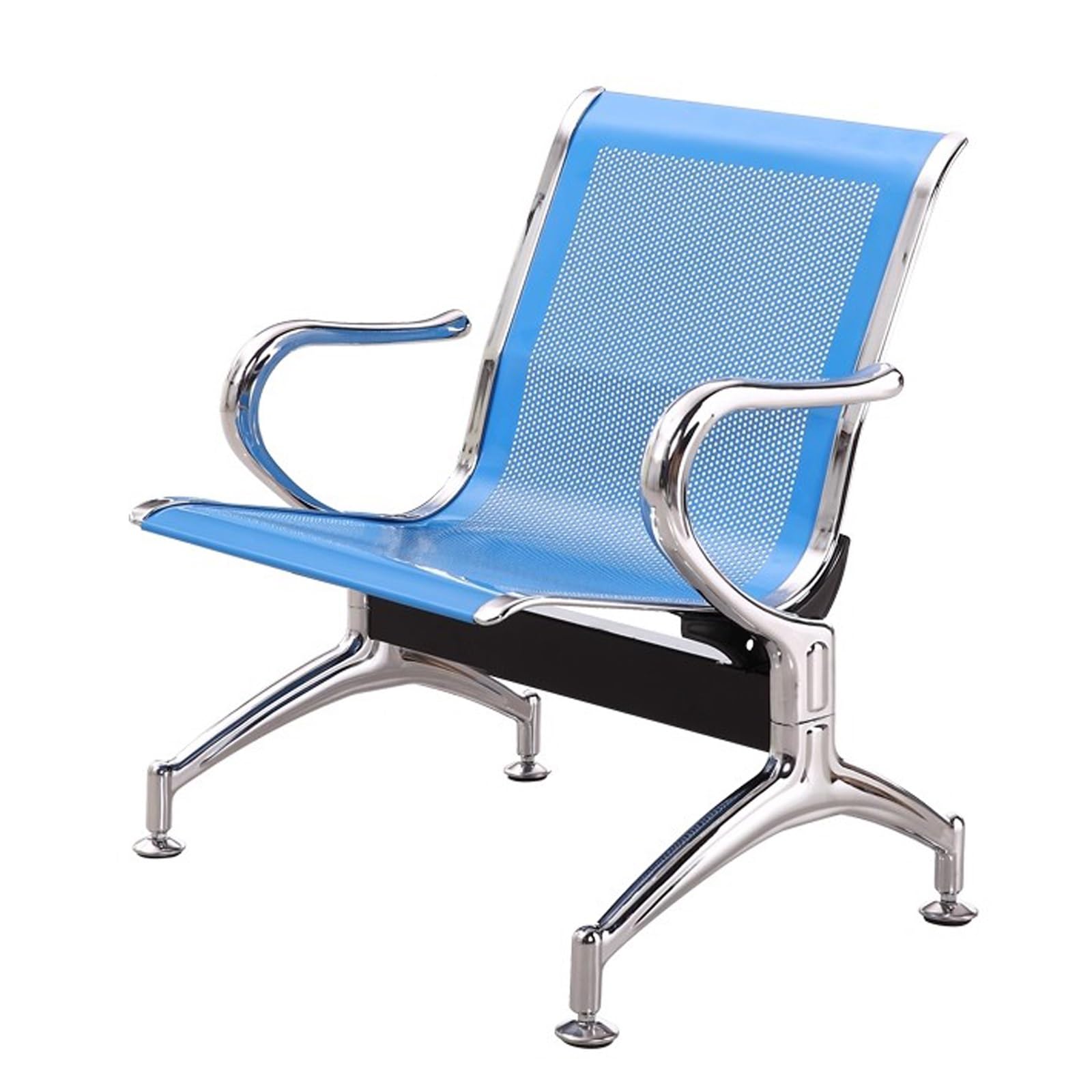 Wartezimmer Stühle, Wartezimmerbank, Wartebank mit Armlehnen, 150 Kg Tragkraft, Empfangsstuhl für Flughafen, Klinik, Büro(Blue)