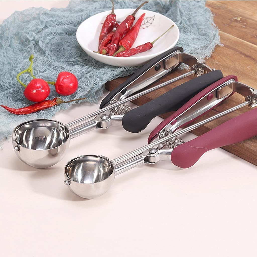 Kleiner Suppenlöffel Tisch Trinksuppe Teelöffel, Edelstahllöffel Eislöffel Eisportionierer Obstlöffel Dessertlöffel 3 Stück (Farbe: Rot) (Farbe: Rot) (Farbe: Rot)