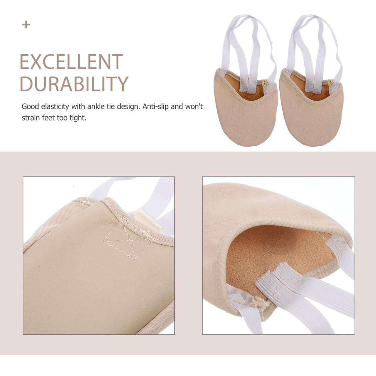 Calcetines Antideslizantes para Ballet y Yoga Suelo Talla S (30-32) Color de Piel
