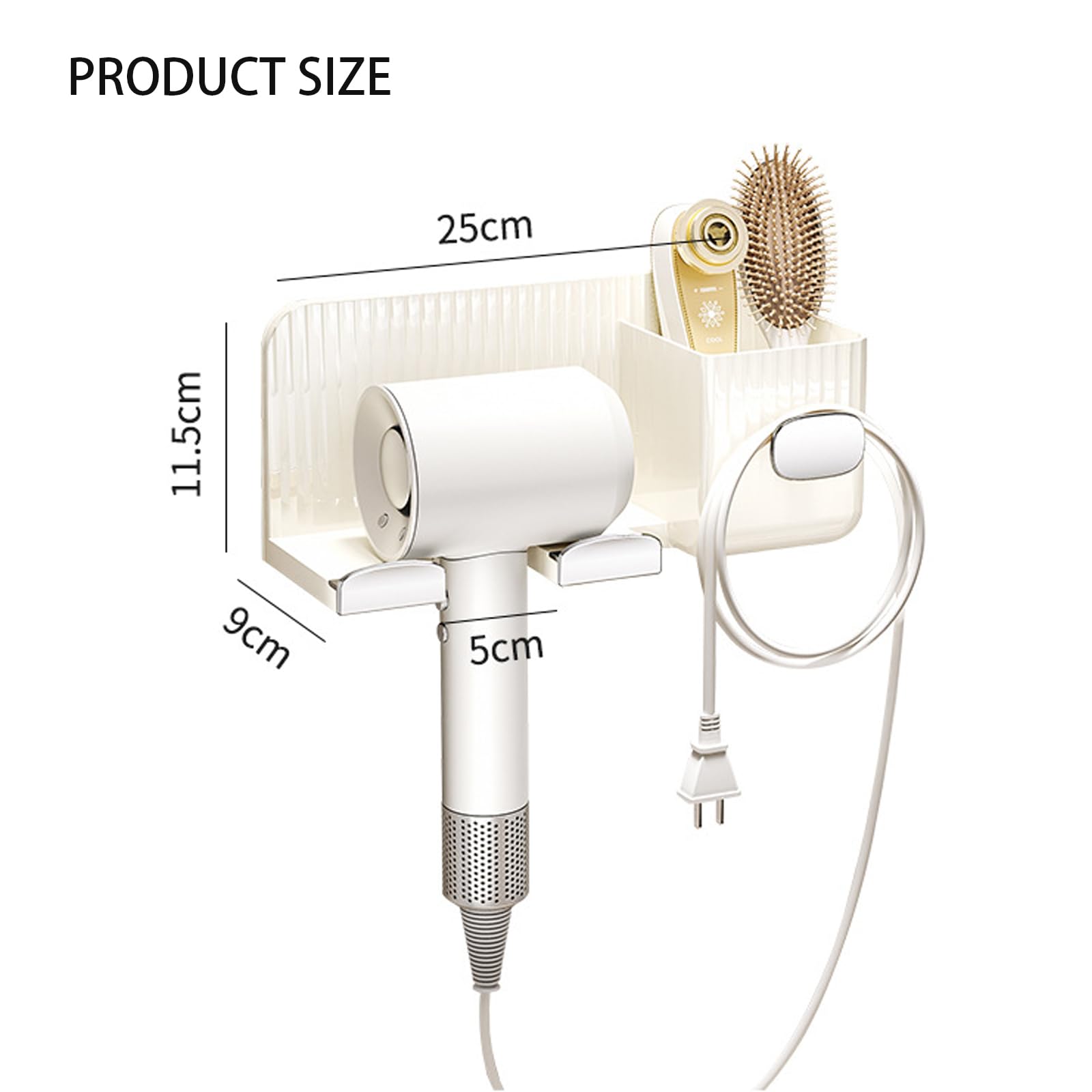 Porte Sèche Cheveux Et Support De Lisseur,Support Seche Cheveux Avec