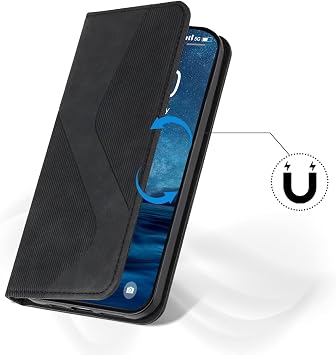Mobile Phone Case for Oppo Find X5 5G Case PU Leather Wallet Flip Case [Card Slot] Foldable Flip Case Shockproof Case Protective Case for Oppo Find X5 5G (Black)