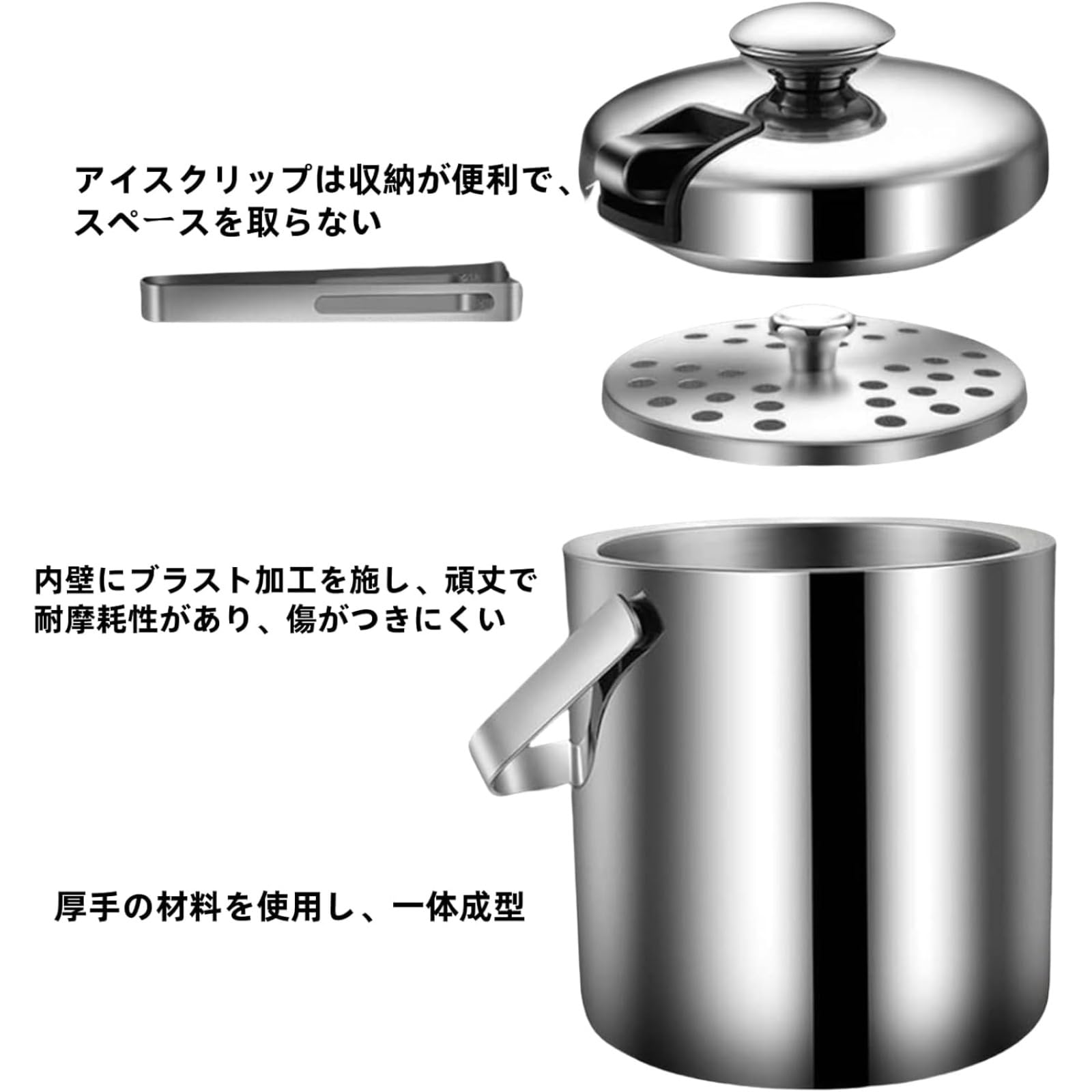 Amazon | kxptso アイスペール 溶けない アイスバケット二重構造 真空