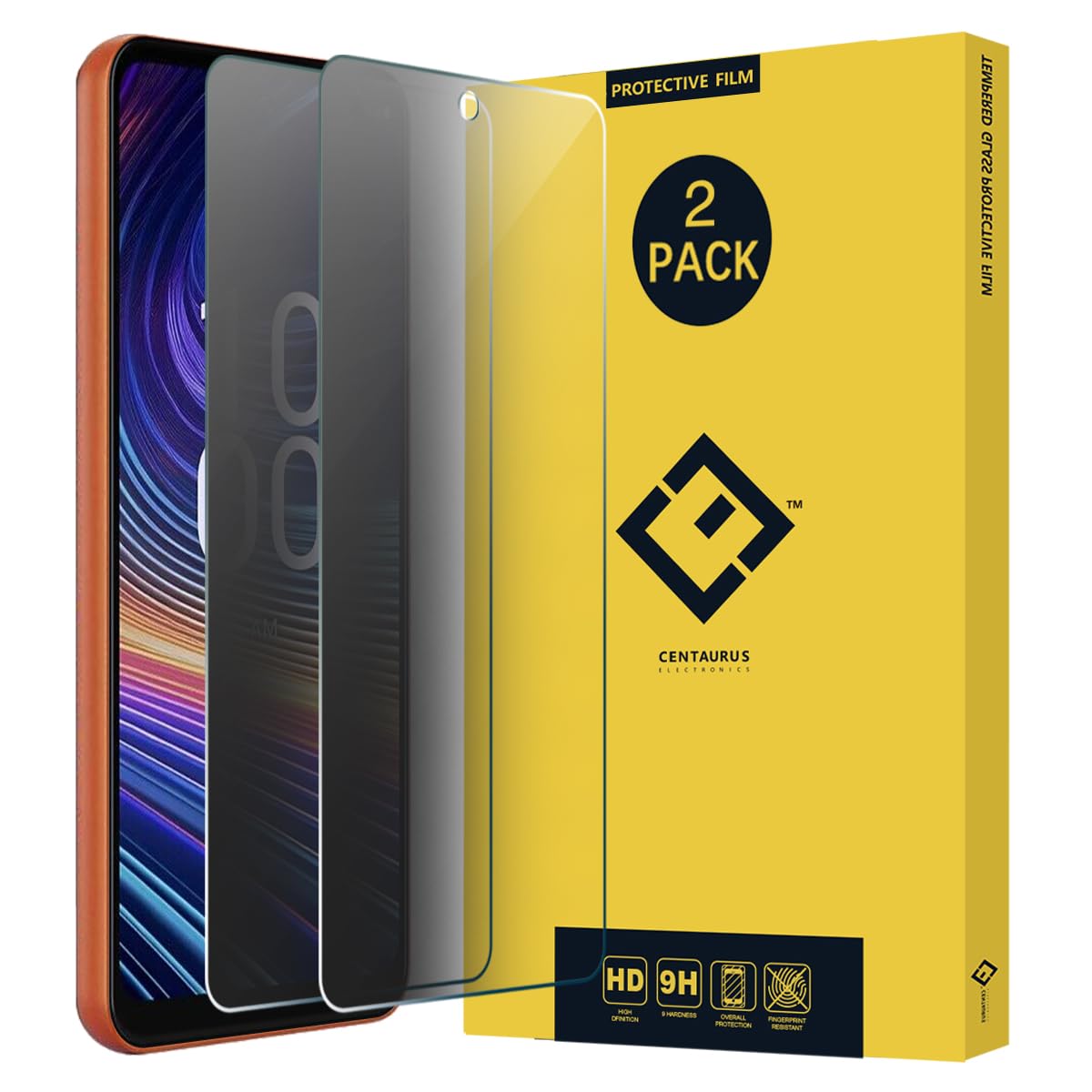 OCESTORE 2 Pack Privacy Screen Protector, Anti-Spy Anti-Scratch Ultra-Thin Clear 9H Tempered Glass Protective Film Replacement for Boost Celero 5G+