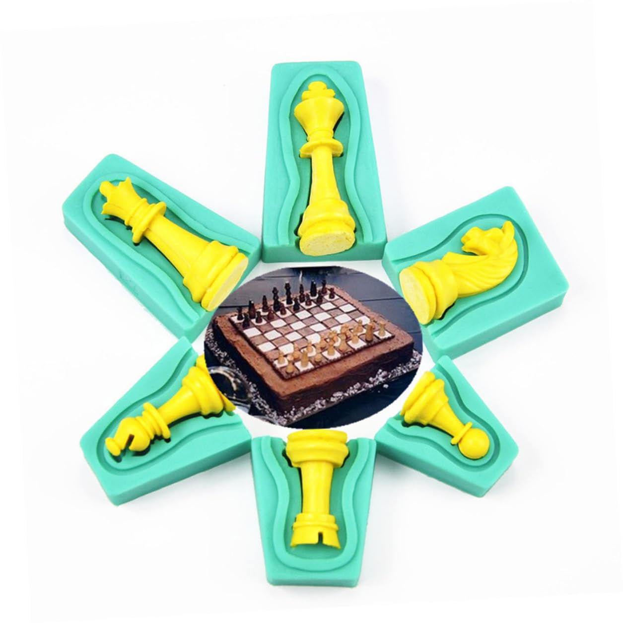 GLEAVI 12 Pièces Moules à Chocolat En Silicone 3d Forme D'échecs, Moules à Pâtisserie Créatifs, Résistants Et Faciles à, Pour Amateurs Et Professionnels, Cuisson Maison Et Décora