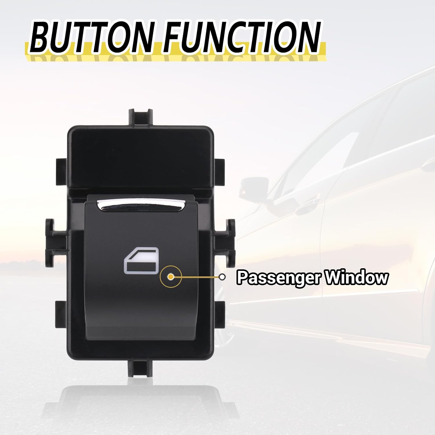 Vurkcy Power Window Switch Button Passenger Side Compatible with Ford Edge/ F150/ Fusion/Mustang/Expedition 2013-2024, Lincoln Continental/MKX/Navigator 2017-2024, Replaces OE SW7340