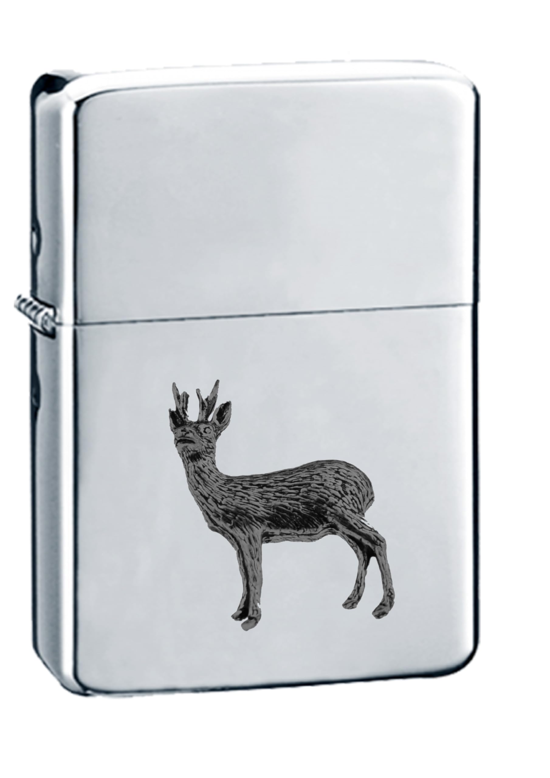 Briquet A45 Roebuck essence coupe-vent rechargeable chrome argenté