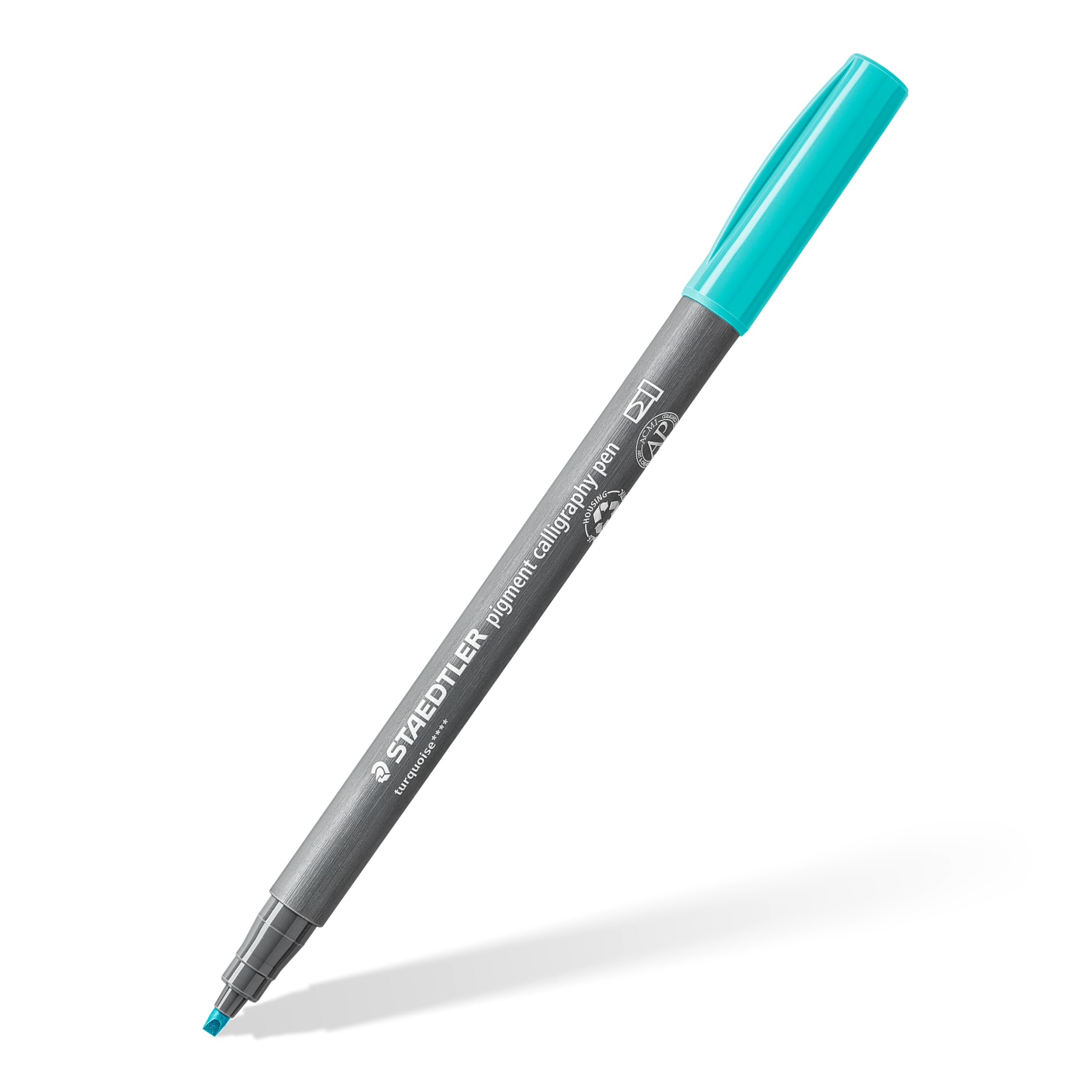 STAEDTLER 375-35 Pigment Arts Calligraphy Pen - Turquoise (Box of 10), standard