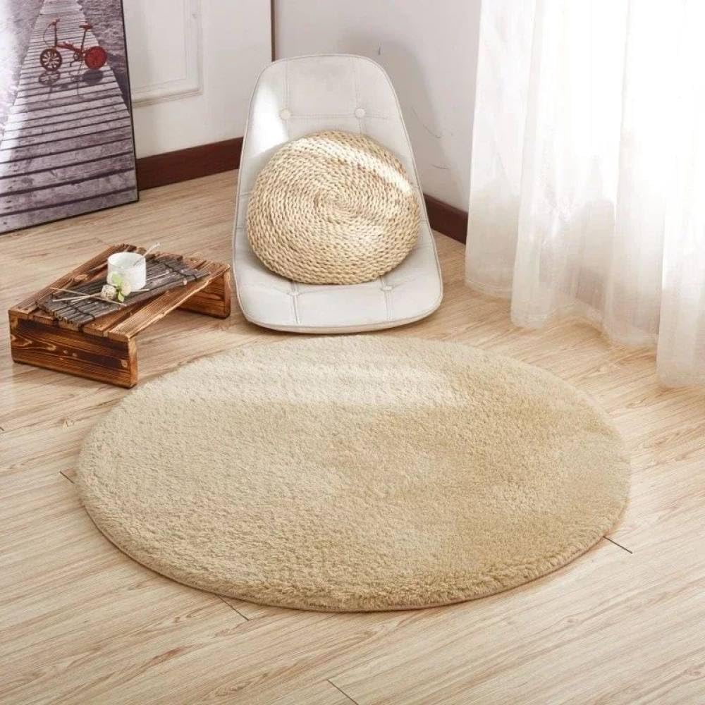 Tapis de sol antidérapant abricot pour sécuriser le passage près du lit