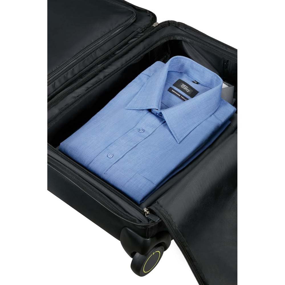 Samsonite Securipak - Bolsa de Viaje S con Ruedas, 55 cm, 39 L, Color Negro (Acero Negro)