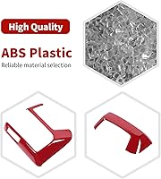 Vista 3 de RT-TCZ para Panel de Salpicadero Silverado Cubierta de Moldura Roja para GMC Sierra Chevy Silverado 2014-2017 Accesorios Interiores Rojos 4 piezas
