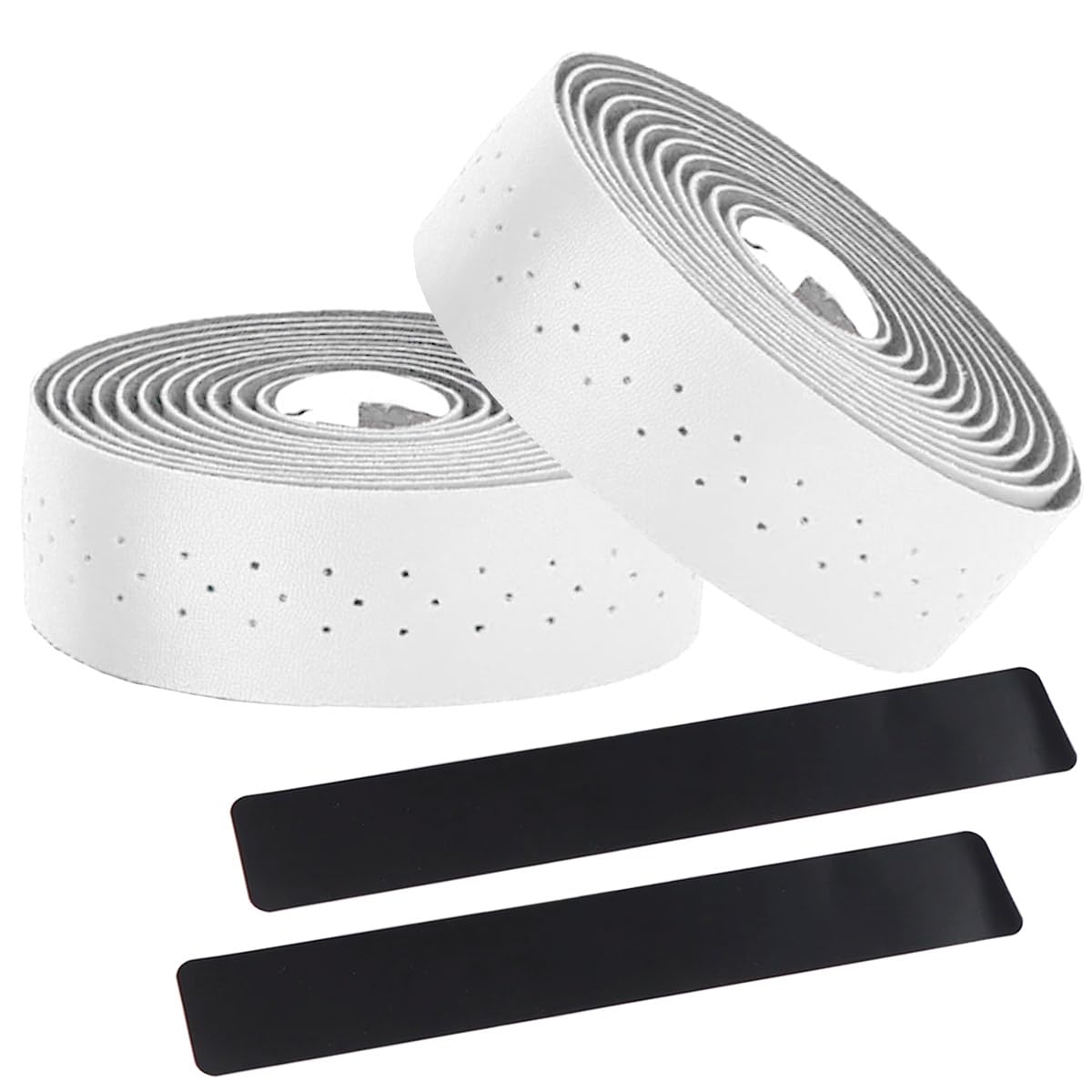 MOCNT Bicycle Handlebar Tape PU Road Bike Handlebar Grip Tape Breathable Cycling Bike Handlebar Wrap Straps Comfortable Non Slip Shock Absorbent Racing Handlebar Tape White