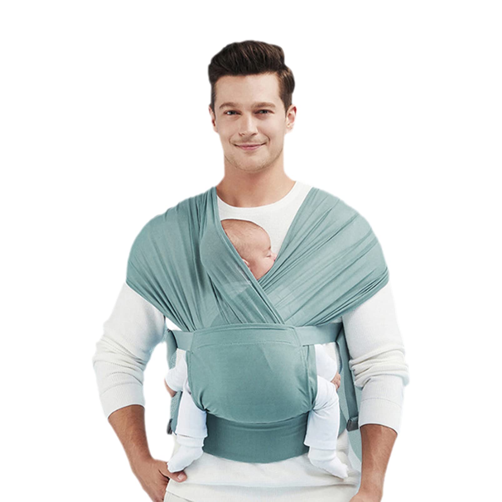 NP Baby Carrier Wrap, Easy to Wear As a T-Shirt Baby Wearing Wrap One Size Fits All Newborn Wrap Carrier up to 35lbs Toddlers for Mom Dad