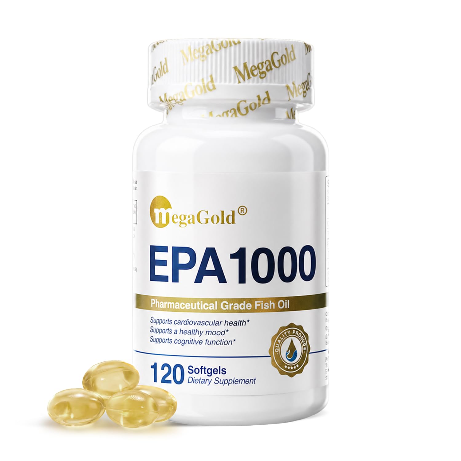 Omega 3 Fish Oil High EPA 1000mg Burpless Mini Softgels 120 Count