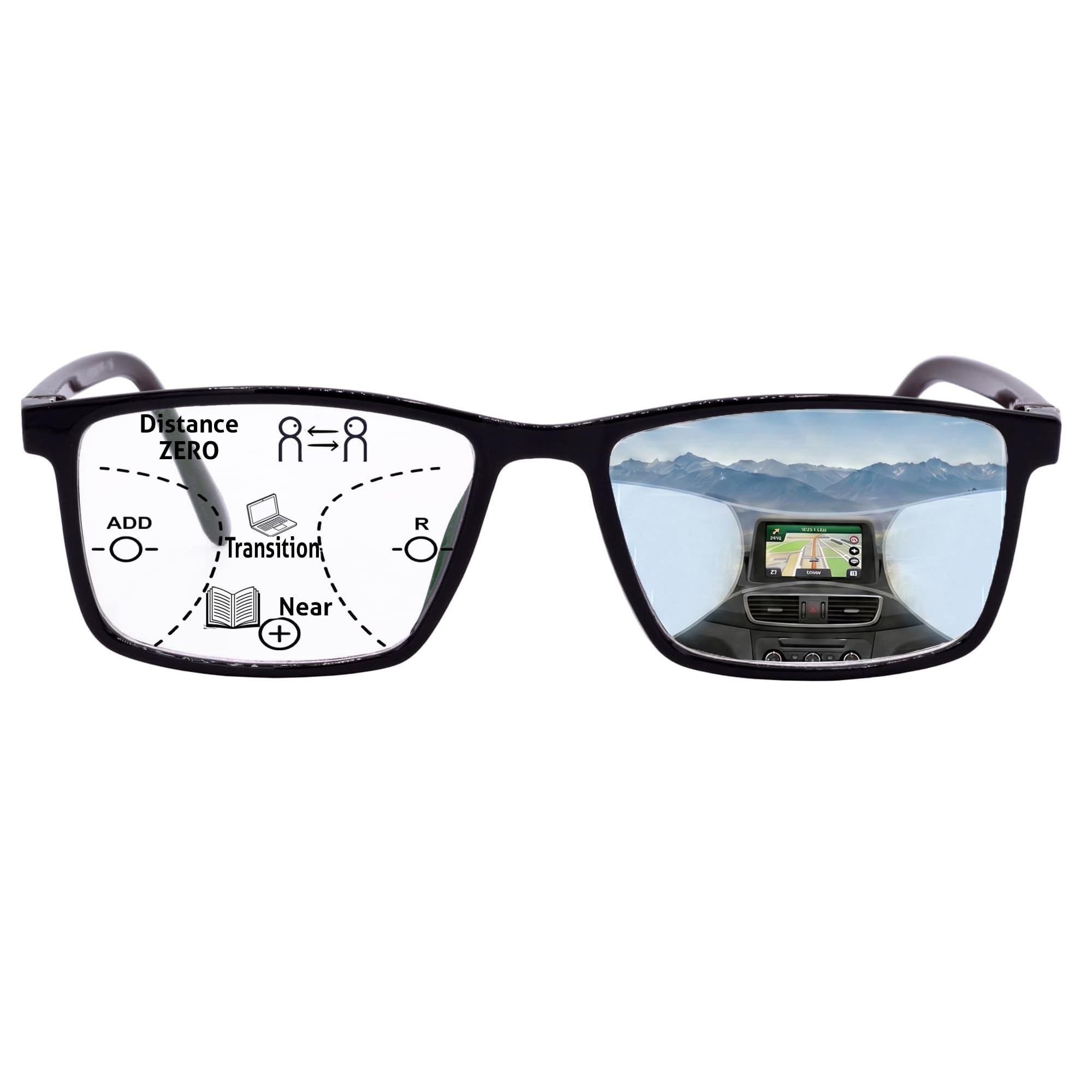 HRINKAR Progressive Multifocal HD Reading Glasses Blue Light Blocking Women and Men, Multifocus Computer Readers with Spring Hinge | Black and Brown | HPRO15-BK-BWN-picture-19