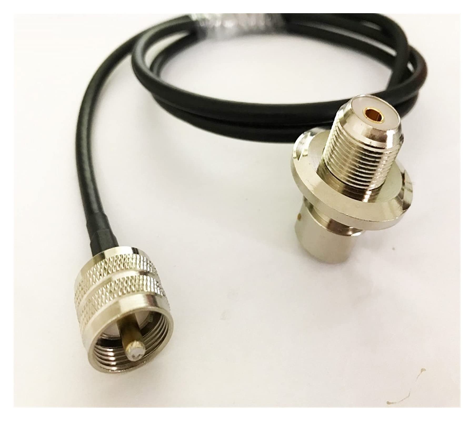 PIKETU Conector Macho SO239 UHF Hembra a UHF PL259 Apto Fit Compatible Antena móvil de Coche RG58 Cable coaxial 3m 5m 10m 15m 20m (Color : 10m)