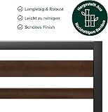 Zinus Kai Bed 140 x 200 cm - 80 cm High - Sustainable Bamboo and Metal Bed Frame with Headboard - Metal Bed with Slatted Frame - Underbed Clearance - Easy Assembly - Black and Brown - 6