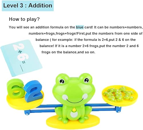Miniatura 4 de Frog Balance Cool Math Counting Game Educativo Aprendizaje Temprano Escala STEM Juguetes Regalos para Niños Preescolares Niños de 3 4 5 6 años