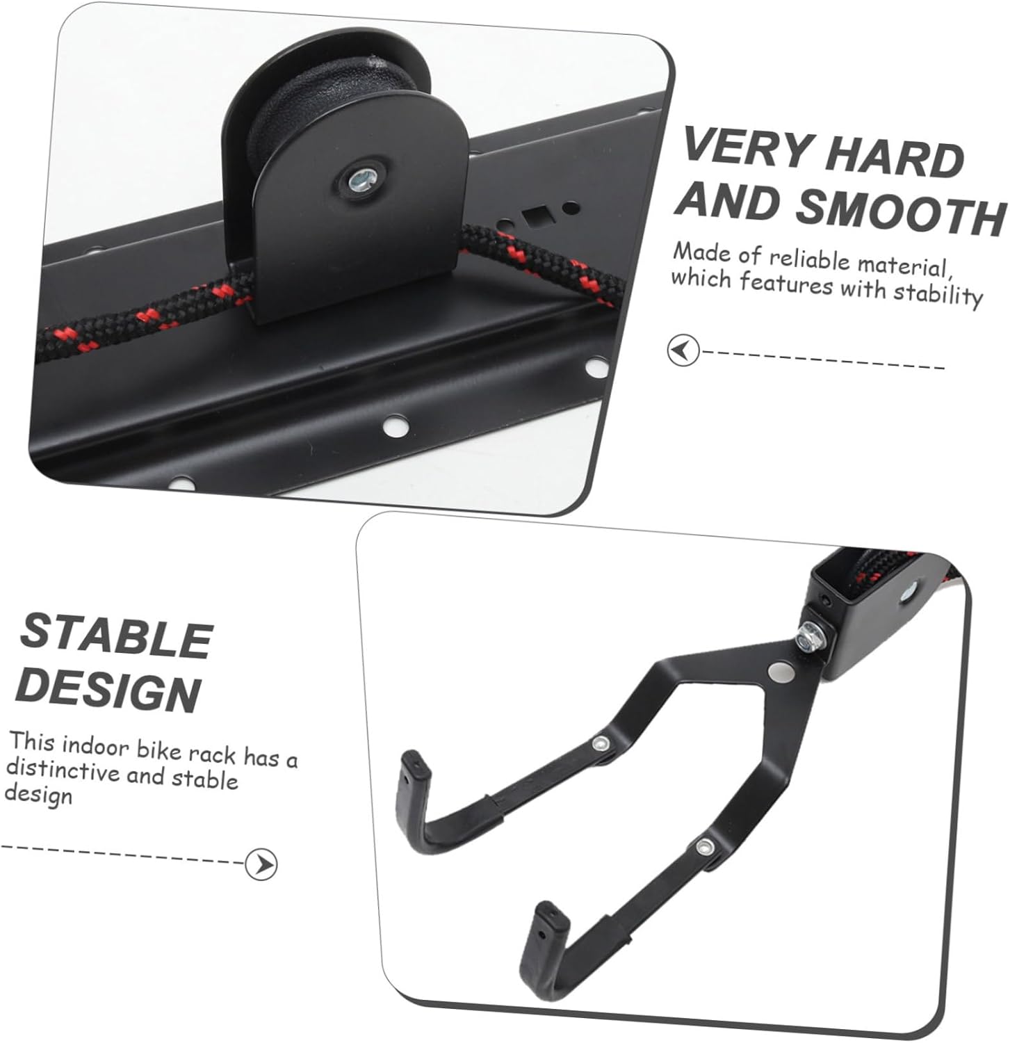 Luxshiny Bike Storage Garage Rack Wall Mount Bicycle Hanger Black Ceiling Bike Hoist Lift Rack for Indoor and Space Saving Random Color