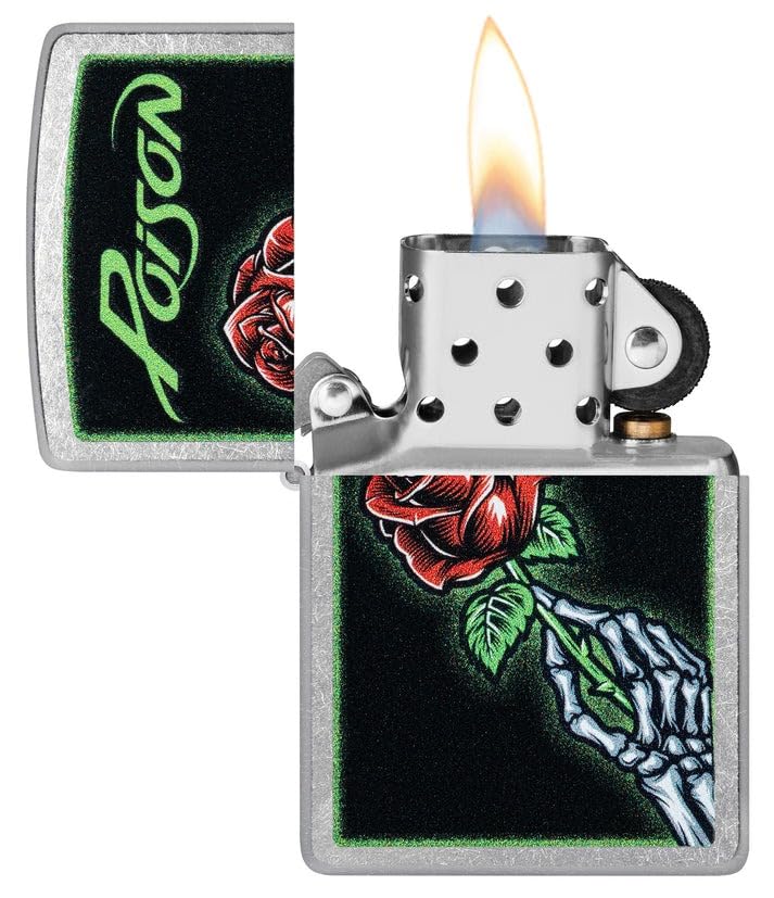 Encendedor Zippo personalizado Rose Street Chrome miniatura 6