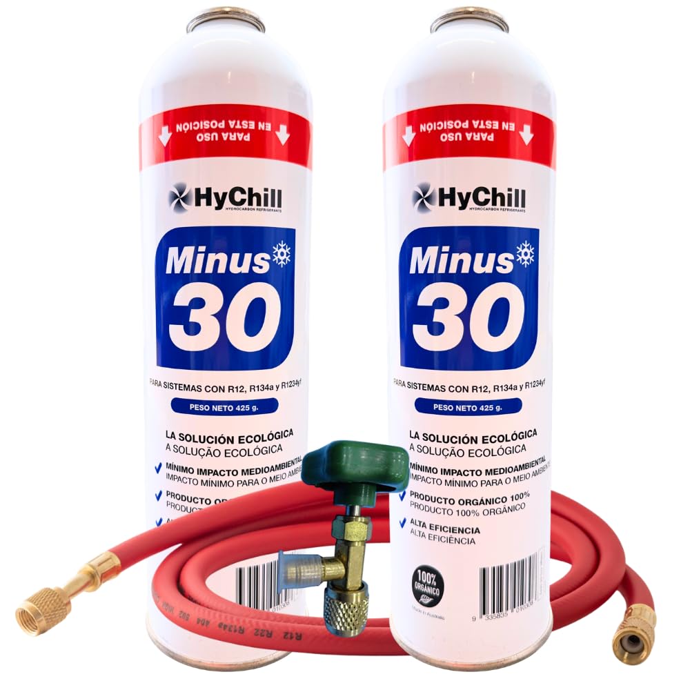 Minus 30 Refrigerante Técnico 995ml 425gr | Gas Ecológico para Aire Acondicionado y Frío Automoción | Alta Eficiencia Uso Profesional (1 ENVASE + LLAVE) — view 8