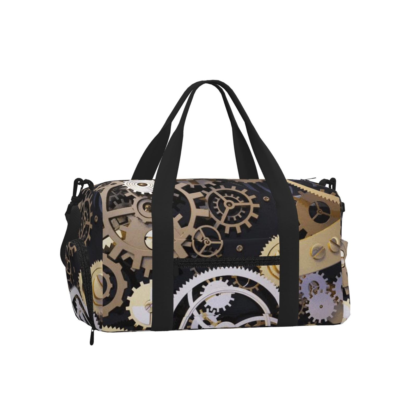 Steampunk mechaniczne przekładnie drukowane ręczna torba sportowa crossbody torba podróżna