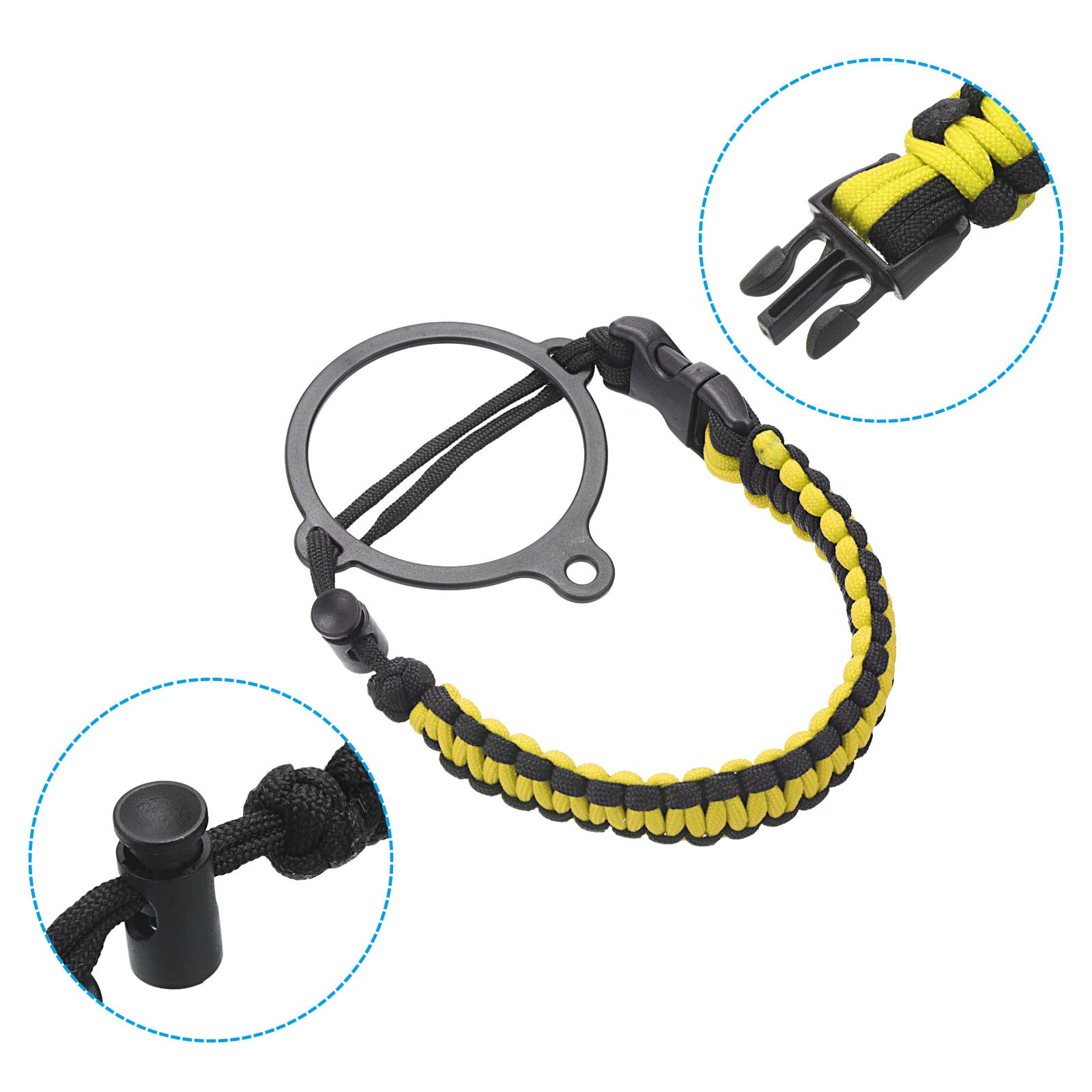 PATIKIL Water Bottle Holder, Paracord Handle Carrying Lanyard Strap Carrier with Ring for 12oz to 64oz Wide Mouth Bottles - Image 4